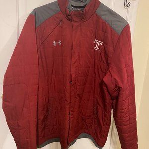 NWOT - Under Armour X Temple U Basketball Men's Red & Gray Jacket - Men's Large